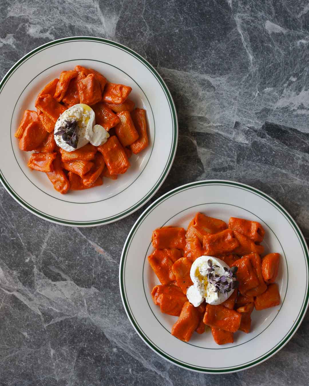 Rigatoni Vodka & Burrata For Two