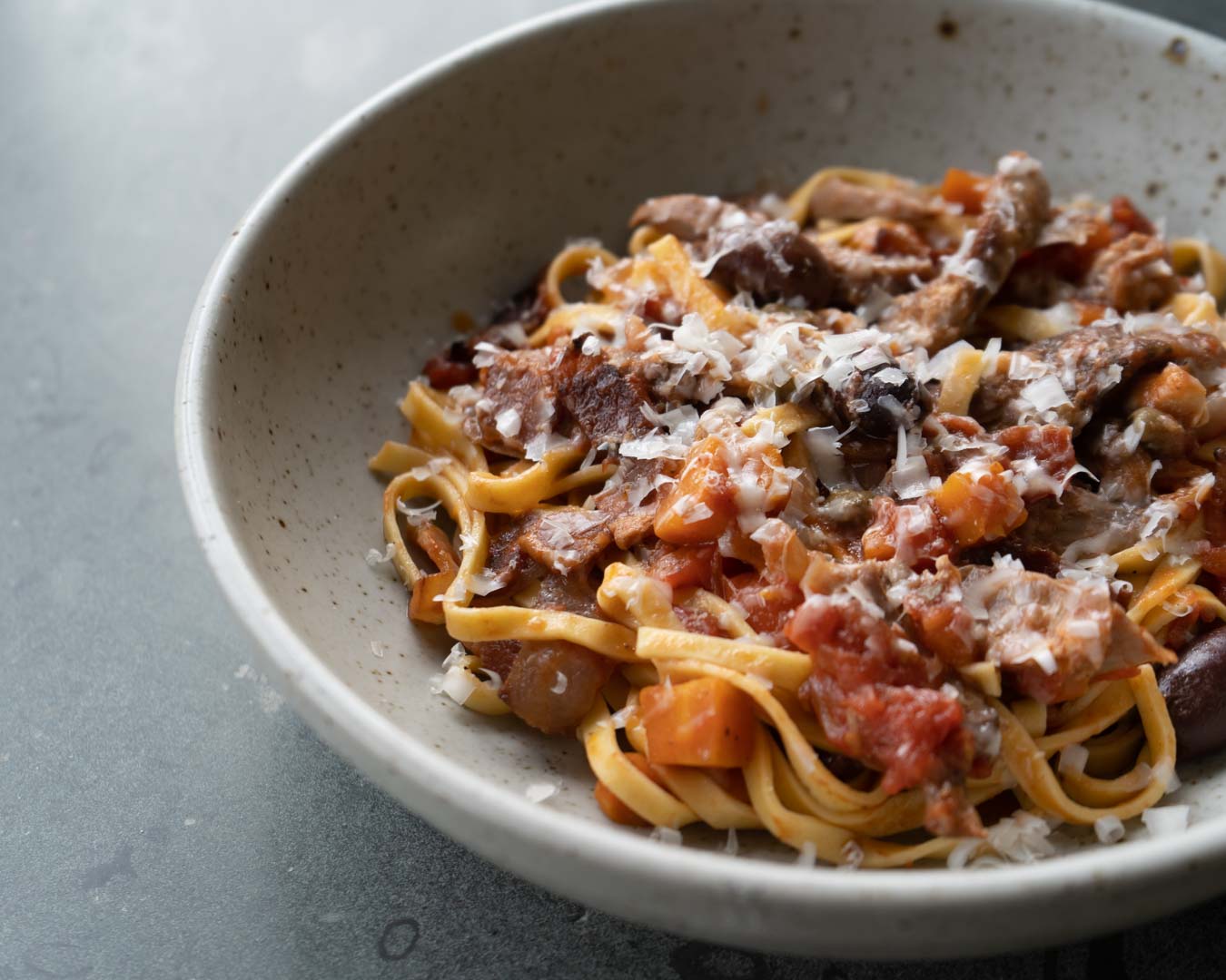 Linguine with Duck Cacciatore