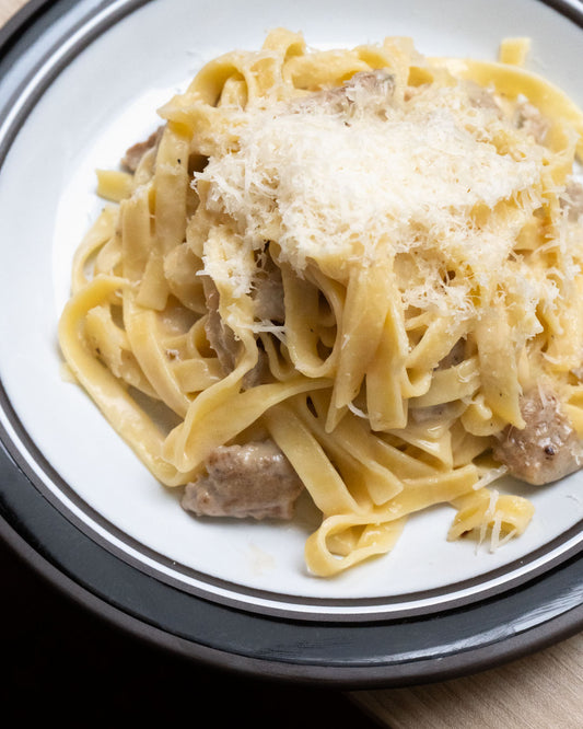 Chicken Sausage Tagliatelle Alfredo