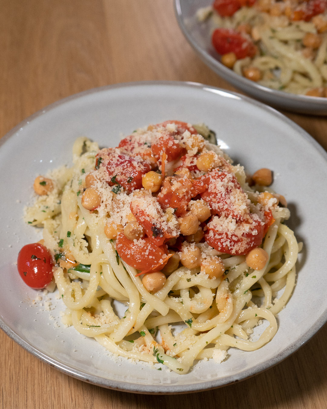 Roasted Tomato & Chickpea Bucatini