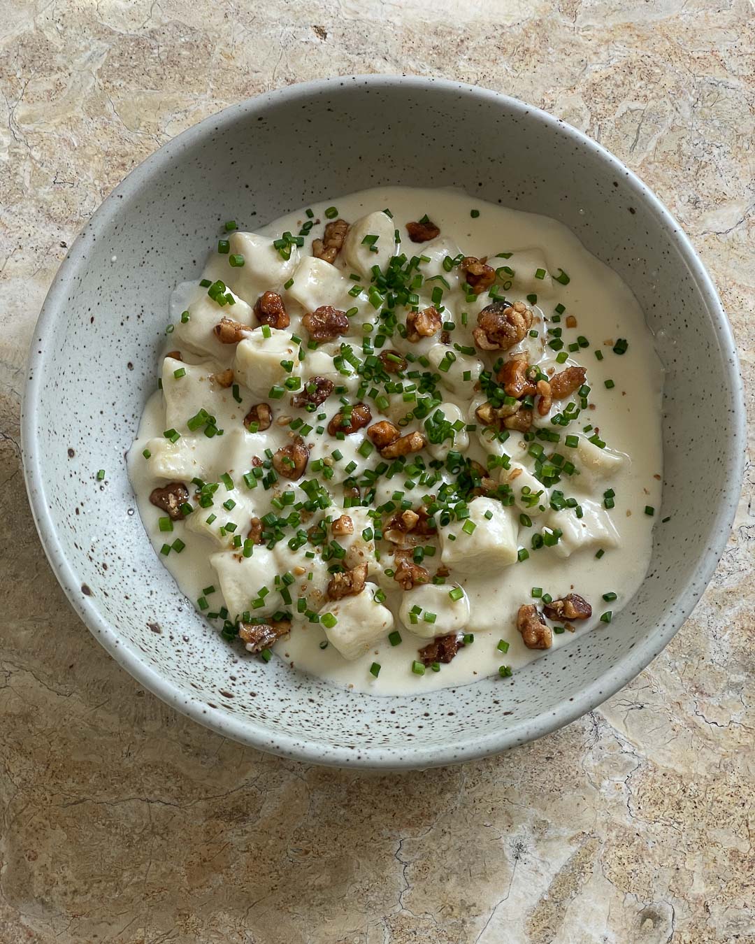 Ricotta Gnocchi with Gorgonzola Dolce Cream Sauce