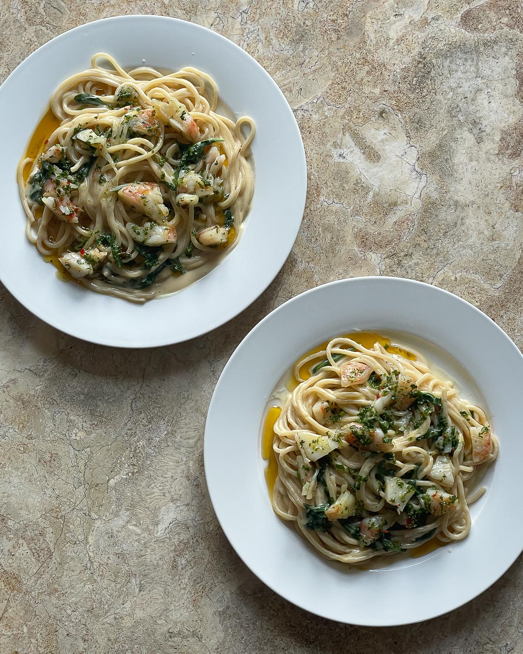 Marinated Prawn Spaghetti
