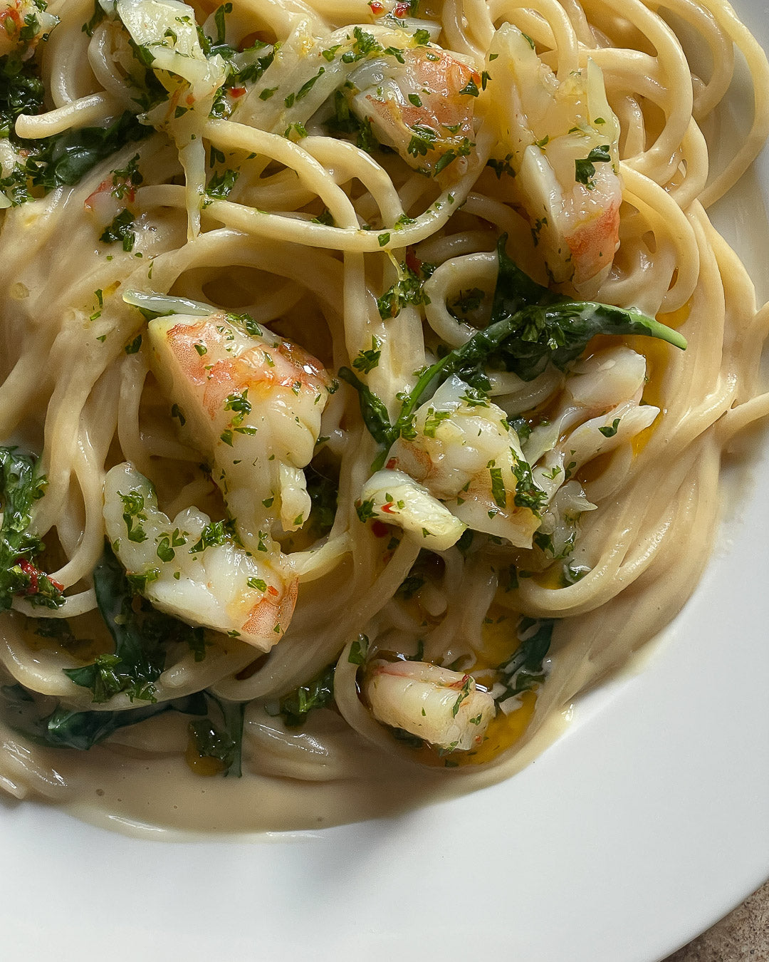 Marinated Prawn Spaghetti