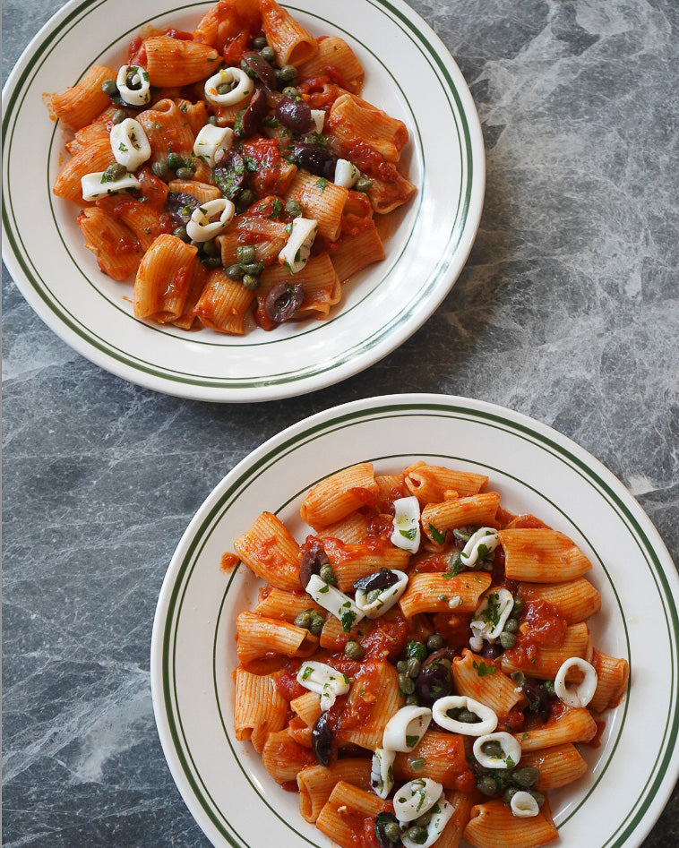 Marinated Calamari Puttanesca