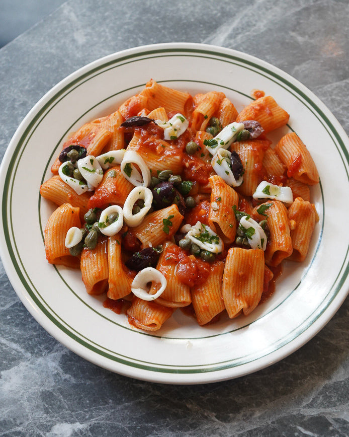 Marinated Calamari Puttanesca