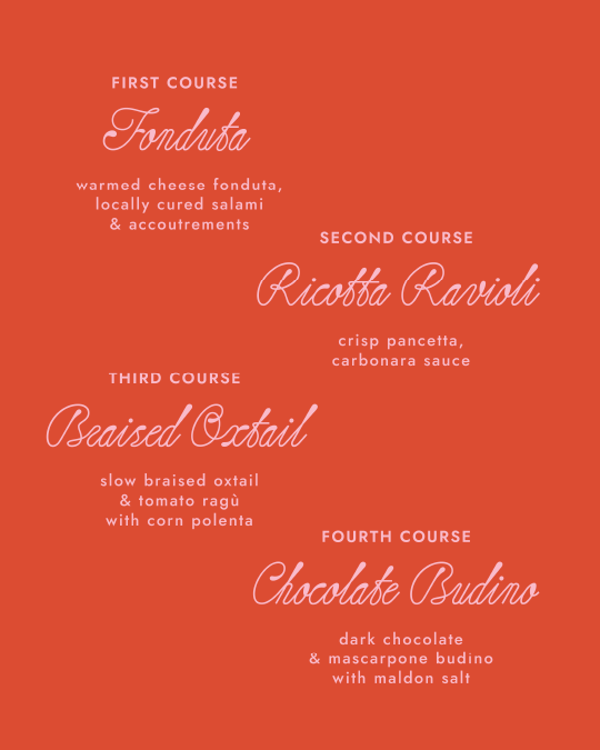 Valentine's Day 4 Course Dinner Kit