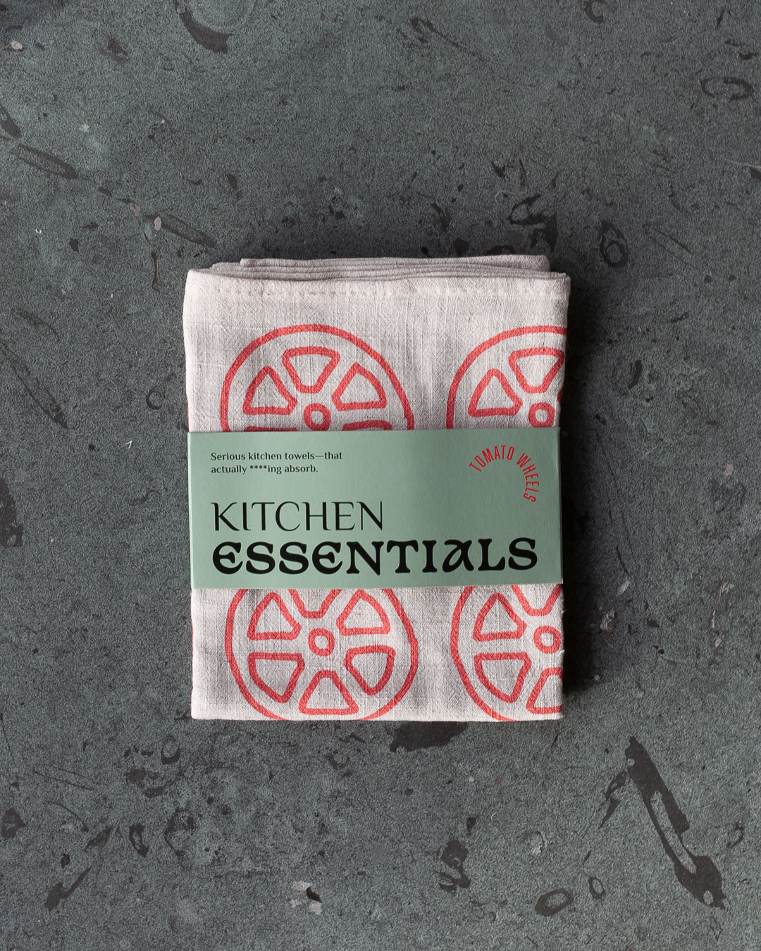 Tomato Wheels Kitchen Towel