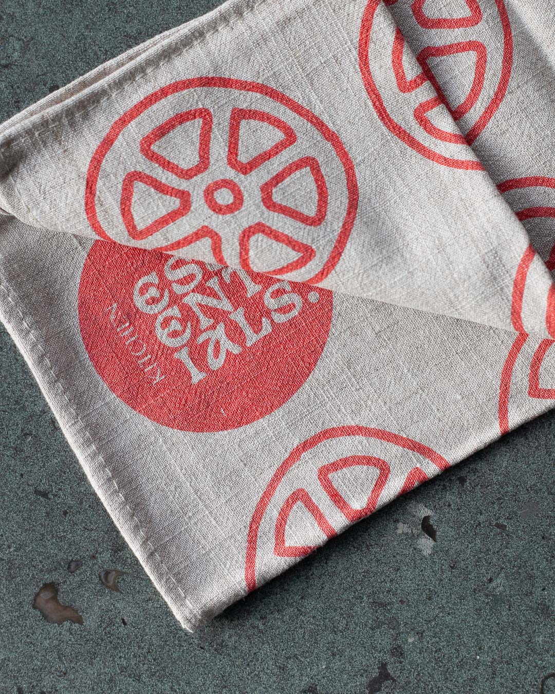 Tomato Wheels Kitchen Towel