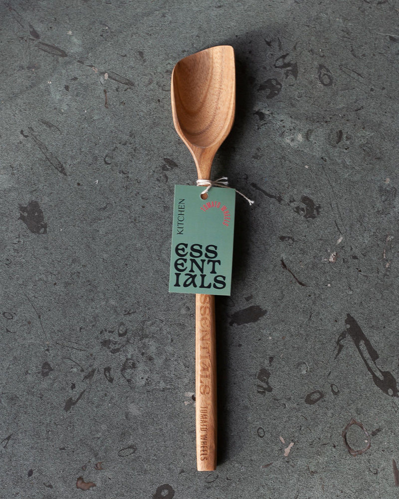 Tomato Wheels "Corner Scraper" Wooden Spoon