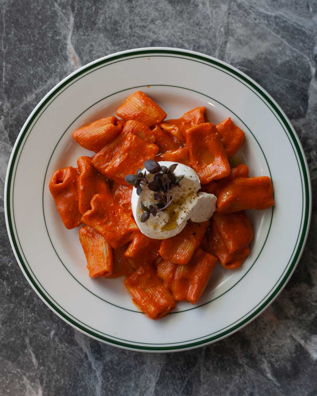 Rigatoni Vodka & Burrata For Two